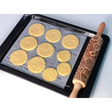 Wooden Embossing Rolling Pin Cookies