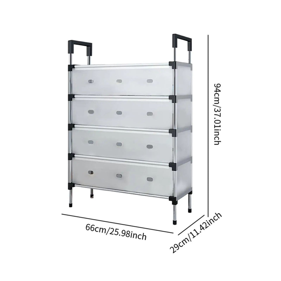 Shoe Rack Shoe Organizer Multifunction Sturdy Dustproof Storage Organizer Shelf for Entryway Apartment Hallway Books Sneakers