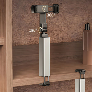 Portable Travel Phone Holder Desktop Adjustable Rotatable Cellphone Stands for Airplane Flight Train Foldable Seat Bracket