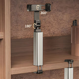 Portable Travel Phone Holder Desktop Adjustable Rotatable Cellphone Stands for Airplane Flight Train Foldable Seat Bracket