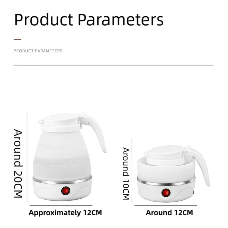 600ml portable electric kettle collapsible silicone body convenient storage for business travel mini kettle