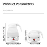 600ml portable electric kettle collapsible silicone body convenient storage for business travel mini kettle