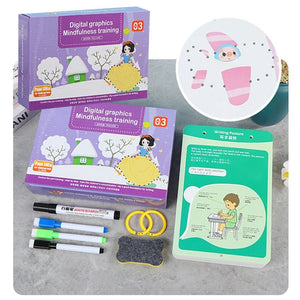 Pen Training Control Copybook Kindergarten Erasable Workbook Set Exercises Magical Tracing Puzzle Exercise Brain Tool for Kids