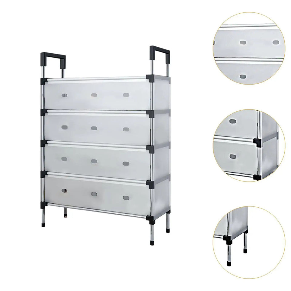 Shoe Rack Shoe Organizer Multifunction Sturdy Dustproof Storage Organizer Shelf for Entryway Apartment Hallway Books Sneakers