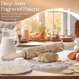 Wooden Embossing Rolling Pin Cookies