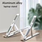 Aluminum Foldable Laptop Stand Adjustable Portable Notebook Holder Support Base For Macbook Air Pro Cooling Bracket Accessories