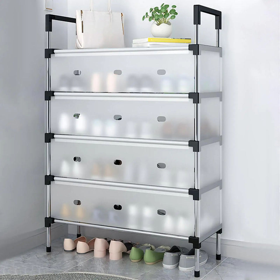 Shoe Rack Shoe Organizer Multifunction Sturdy Dustproof Storage Organizer Shelf for Entryway Apartment Hallway Books Sneakers
