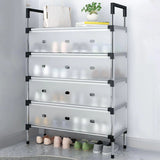 Shoe Rack Shoe Organizer Multifunction Sturdy Dustproof Storage Organizer Shelf for Entryway Apartment Hallway Books Sneakers