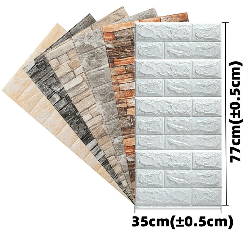 Foam 3D Wall Stickers Self Adhesive Wallpaper Panels Home Decor Living Room Bedroom House Decoration Bathroom Brick Wall Sticker