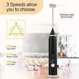 USB Electrical Milk Frothers Electric Handheld Blender with Mini Coffee Maker Whisk Mixer for Coffee Cappuccino Cream Foamer