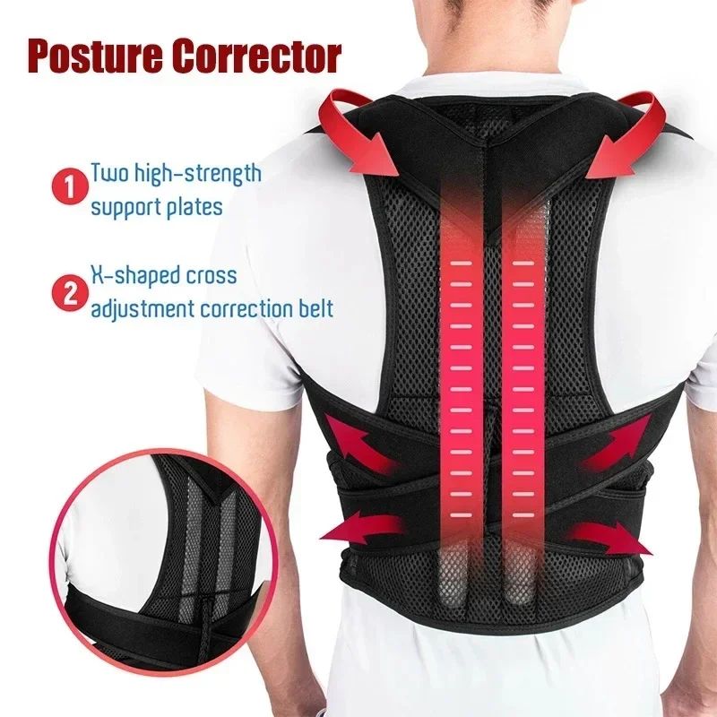 Back Support Posture Corrector Belt Adjustable Shoulder Clavicle Spine Support Belt Reshape Your Body Lumbar Brace Back Trainer