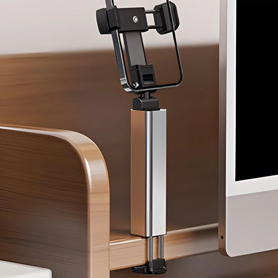 Portable Travel Phone Holder Desktop Adjustable Rotatable Cellphone Stands for Airplane Flight Train Foldable Seat Bracket