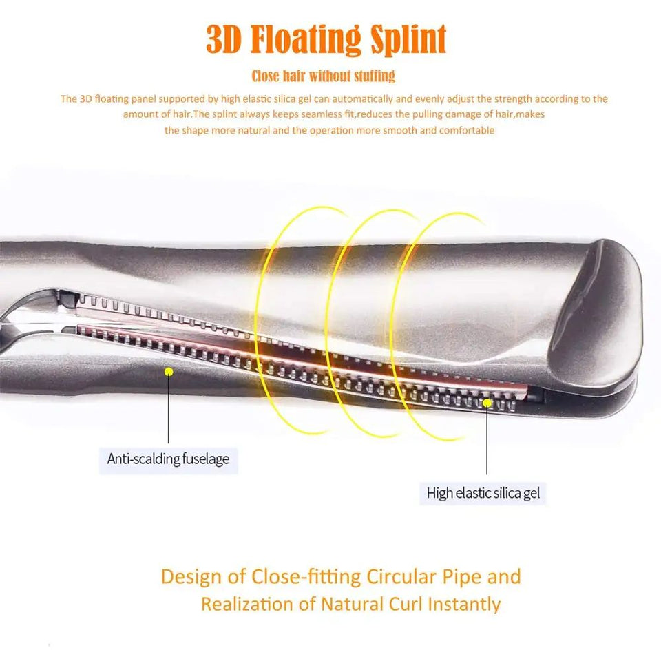 2 in 1 Hair Straightener And Curler Tourmaline Ceramic Twisted Flat Iron Straightening And Curling With LCD For Hair Styling