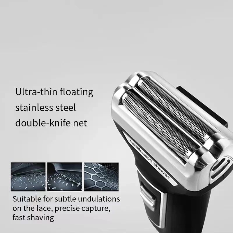 Kemei Multi-functional Waterproof 3 In 1 Grooming kit Cutter Head USB Beard Men Razor Nose Hair Trimming Electric Shaver KM-6559