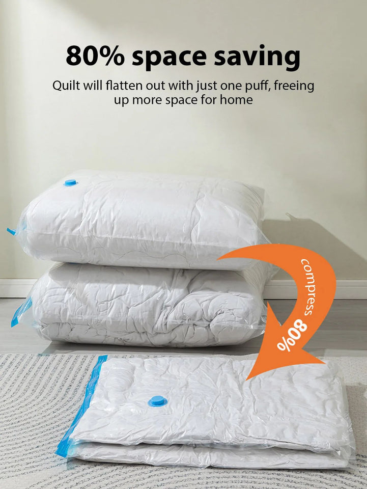 Vacuum Compression Bags Wardrobe Organizer Space Saving Vacuum Seal Bag for Clothes Quilts Bedding Blanket Home Storage Bag Pump