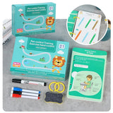 Pen Training Control Copybook Kindergarten Erasable Workbook Set Exercises Magical Tracing Puzzle Exercise Brain Tool for Kids