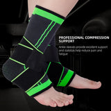 2pcs Ankle Support Brace, Breathable Ankle Compression Sleeve with Adjustable Wrap,Elastic Ankle Braces Stabilizer for Plantar