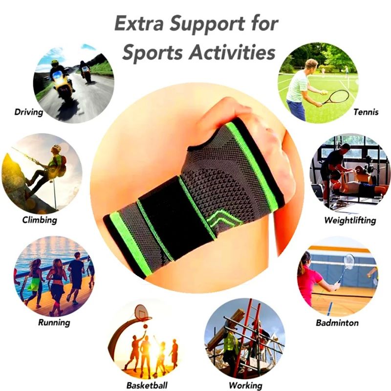 For Unisex Hand Wrist Support Fitness Wrist Brace Relief Adjustable Arthritis Carpal Tunnel M/L/XL Fitness Profession Bandage