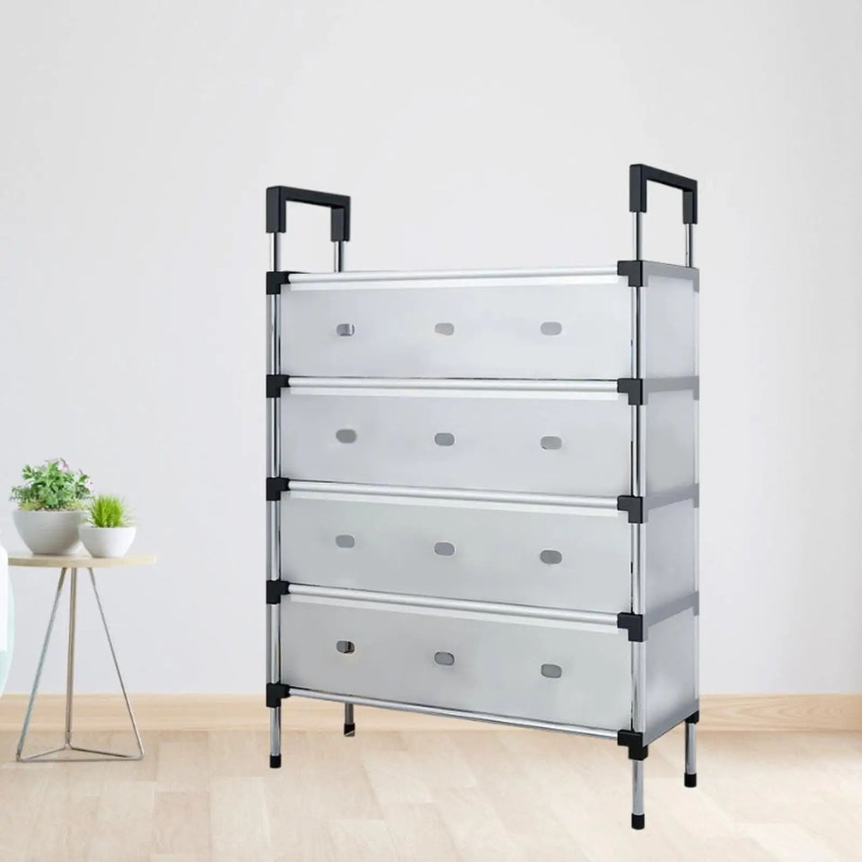 Shoe Rack Shoe Organizer Multifunction Sturdy Dustproof Storage Organizer Shelf for Entryway Apartment Hallway Books Sneakers