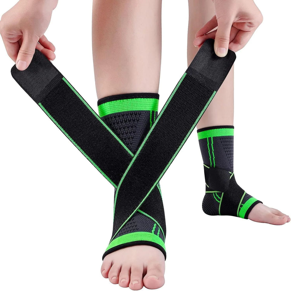 2pcs Ankle Support Brace, Breathable Ankle Compression Sleeve with Adjustable Wrap,Elastic Ankle Braces Stabilizer for Plantar