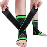 2pcs Ankle Support Brace, Breathable Ankle Compression Sleeve with Adjustable Wrap,Elastic Ankle Braces Stabilizer for Plantar