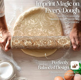 Wooden Embossing Rolling Pin Cookies